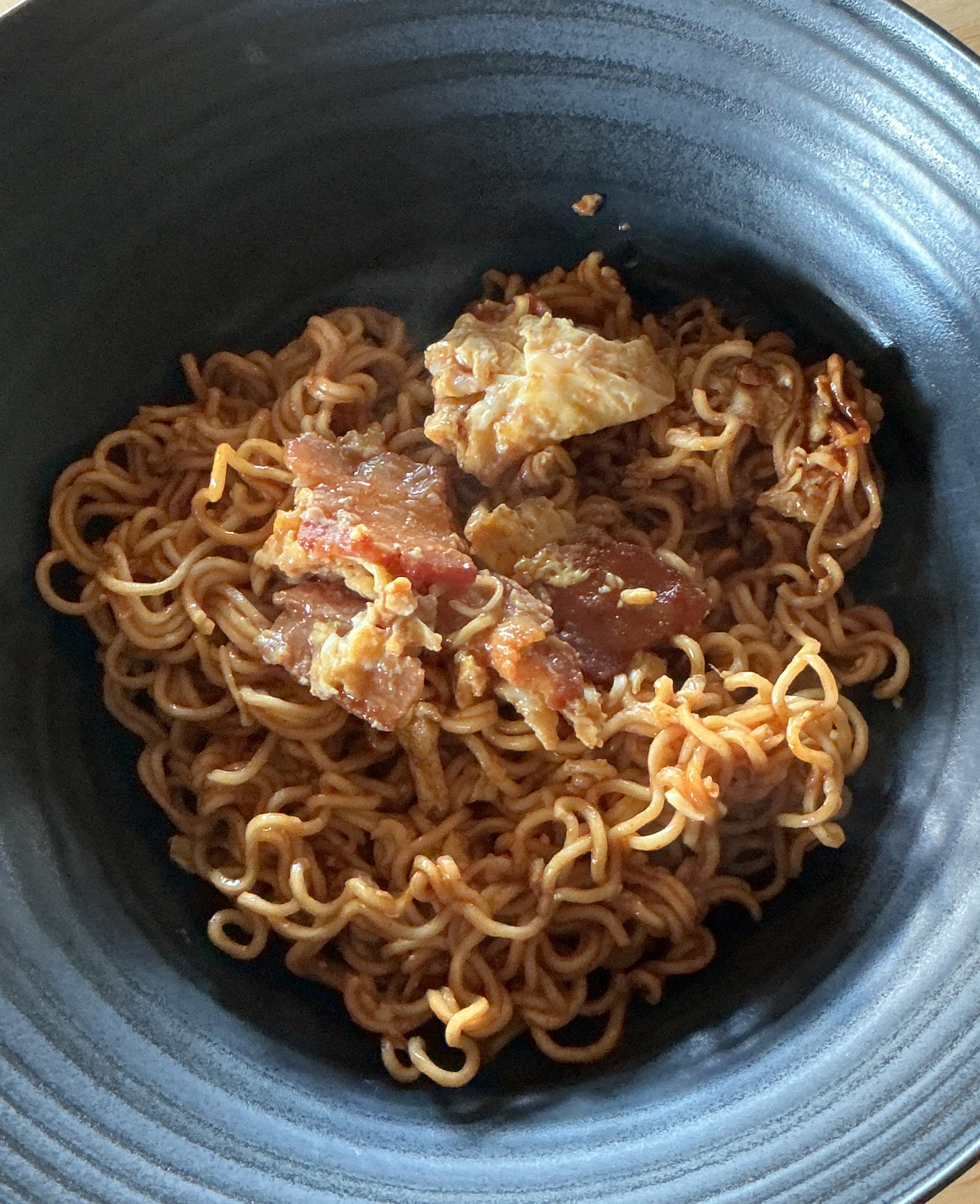 Korean-Style Bacon & Egg Noodles