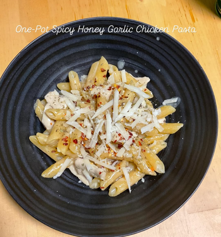 One Pot Spicy Honey Garlic Chicken Pasta