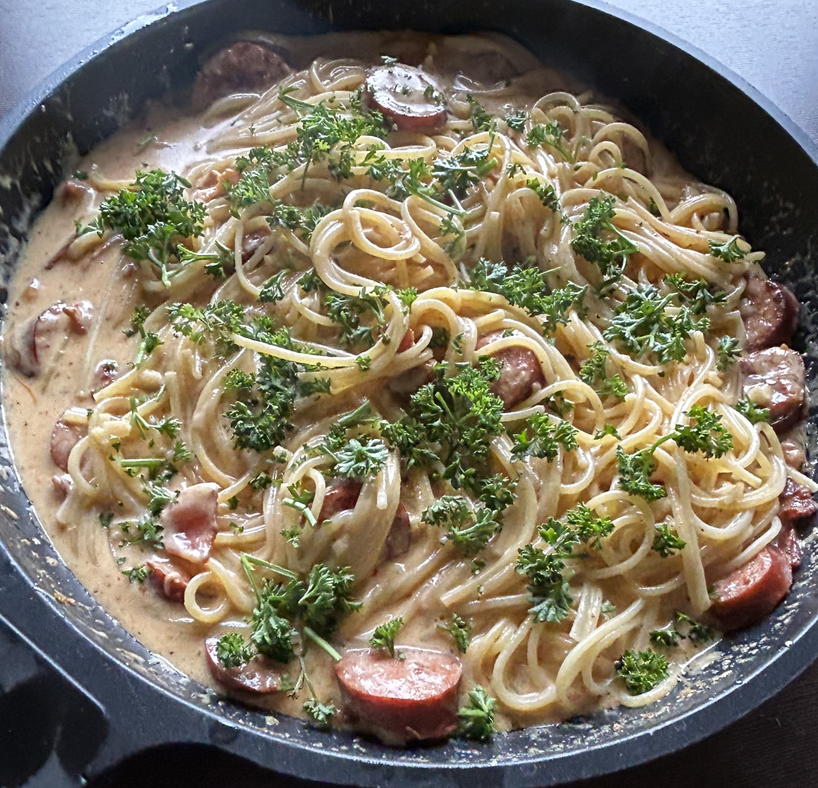 Sausage & Bacon Pasta